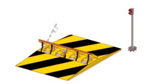 "Дорожный Блокиратор"® серии "Скат-М", антитаранный, механический, накладной